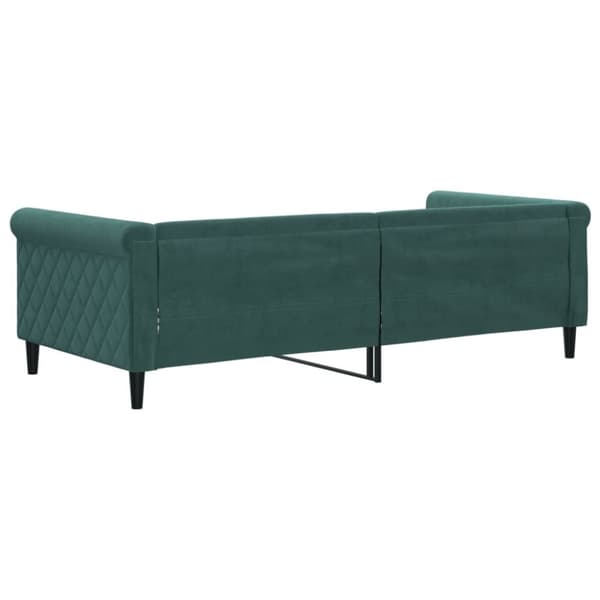 vidaXL Dagbädd mörkgrön 90x200 cm sammet