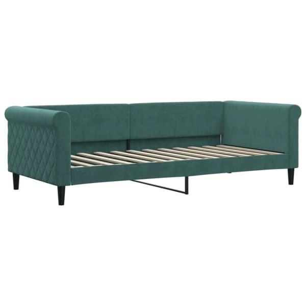 vidaXL Dagbädd mörkgrön 90x200 cm sammet