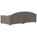 Miniatyrbillede 4 af 11: vidaXL daybed med udtræk og skuffer 90x200 cm stof gråbrun