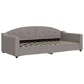 Miniatyrbillede 5 af 11: vidaXL daybed med udtræk og skuffer 90x200 cm stof gråbrun