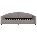 Miniatyrbillede 6 af 11: vidaXL daybed med udtræk og skuffer 90x200 cm stof gråbrun