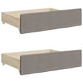 Miniatyrbillede 8 af 11: vidaXL daybed med udtræk og skuffer 90x200 cm stof gråbrun
