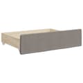 Miniatyrbillede 9 af 11: vidaXL daybed med udtræk og skuffer 90x200 cm stof gråbrun