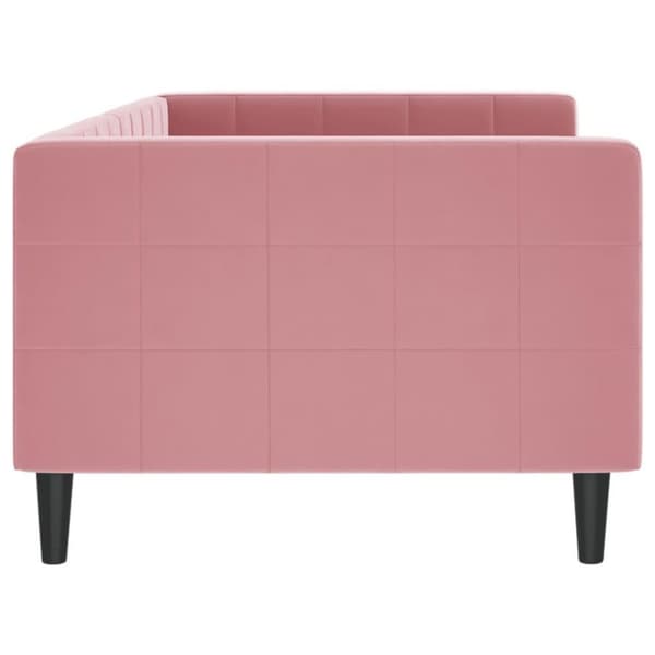 vidaXL Dagbädd rosa 90x200 cm sammet