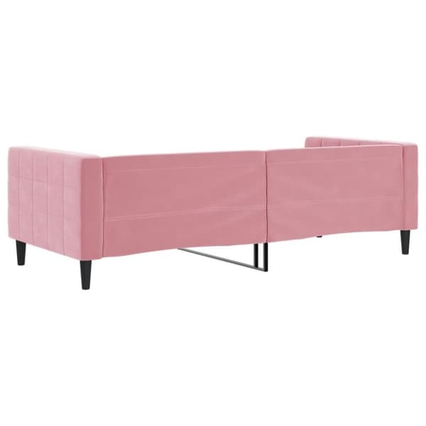 vidaXL Dagbädd rosa 90x200 cm sammet