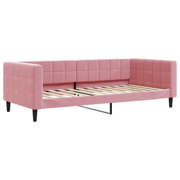 vidaXL Dagbädd rosa 90x200 cm sammet