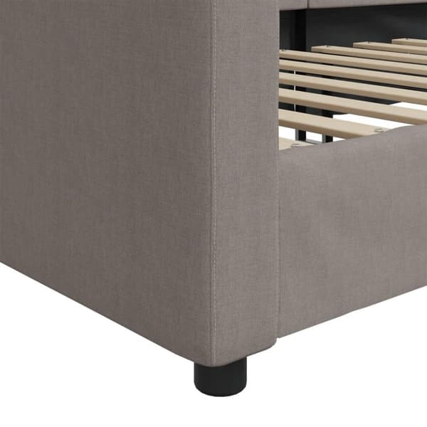 vidaXL Dagbädd taupe 80x200 cm tyg
