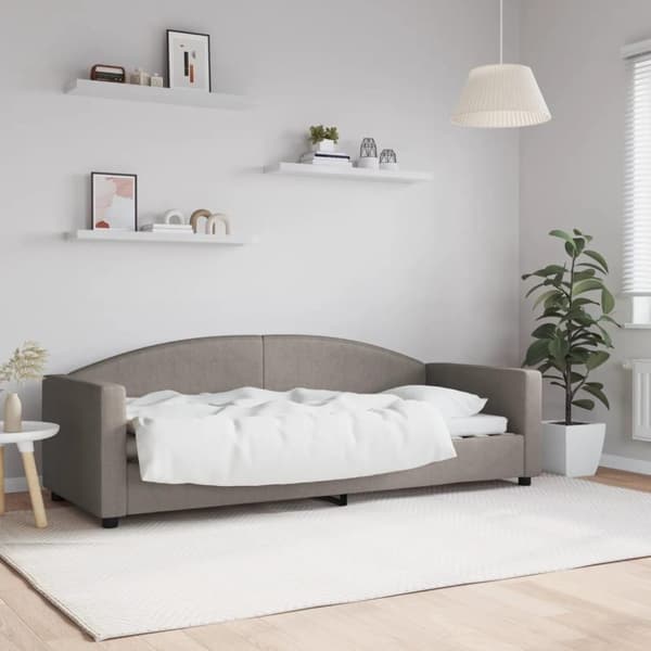 vidaXL Dagbädd taupe 80x200 cm tyg