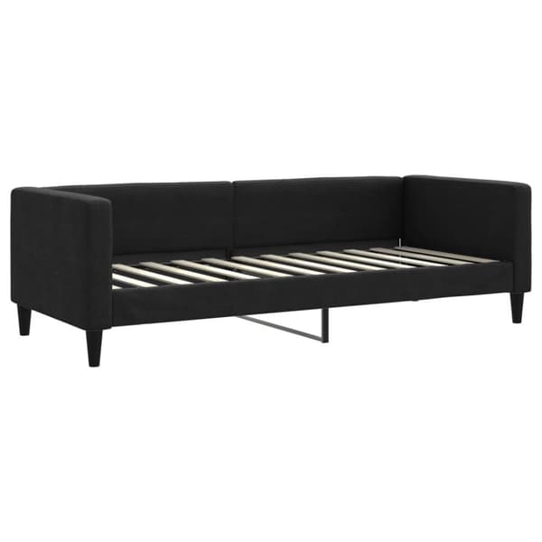 vidaXL Dagbädd utdragbar med lådor svart 80x200 cm tyg