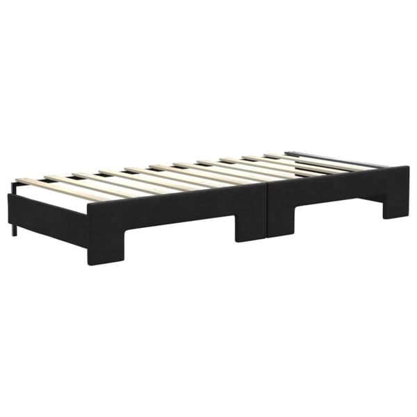 vidaXL daybed med udtræk og skuffer 80x200 cm stof sort