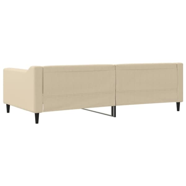 vidaXL Dagbädd gräddvit 100x200 cm tyg