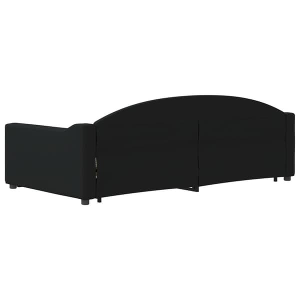 vidaXL daybed med udtræk og skuffer 100x200 cm stof sort