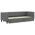 Miniatyrbillede 3 af 11: vidaXL daybed med udtræk og skuffer 80x200 cm stof mørkegrå