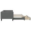 Miniatyrbillede 4 af 11: vidaXL daybed med udtræk og skuffer 80x200 cm stof mørkegrå