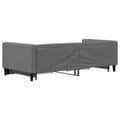 Miniatyrbillede 4 af 11: vidaXL daybed med udtræk og skuffer 90x190 cm stof mørkegrå