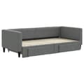 Miniatyrbillede 2 af 11: vidaXL daybed med udtræk og skuffer 90x190 cm stof mørkegrå
