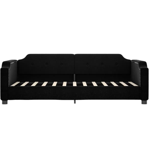 vidaXL daybed med udtræk og skuffer 90x190 cm stof sort