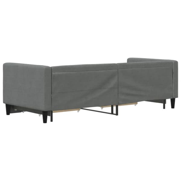 vidaXL Dagbädd utdragbar med lådor mörkgrå 80x200 cm tyg