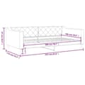 Miniatyrbillede 7 af 8: vidaXL daybed 100x200 cm stof lysegrå