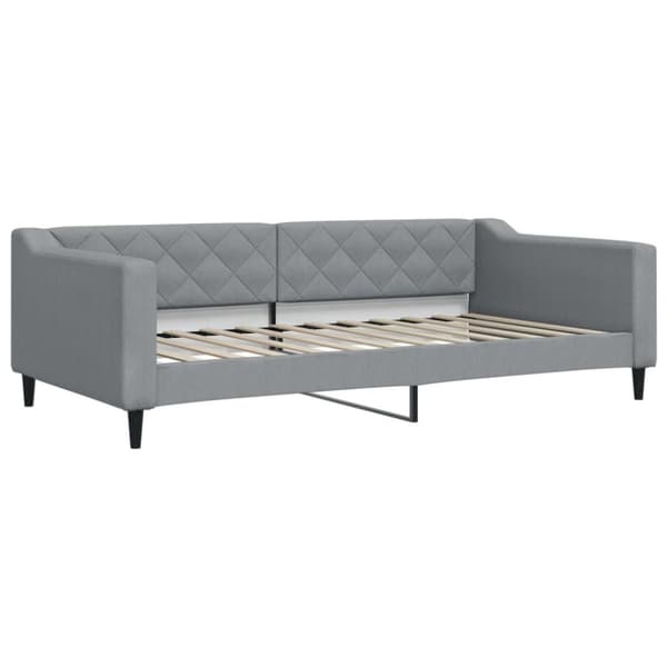 vidaXL daybed 100x200 cm stof lysegrå