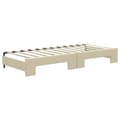 Miniatyrbillede 4 af 11: vidaXL daybed med udtræk og skuffer 80x200 cm stof cremefarvet