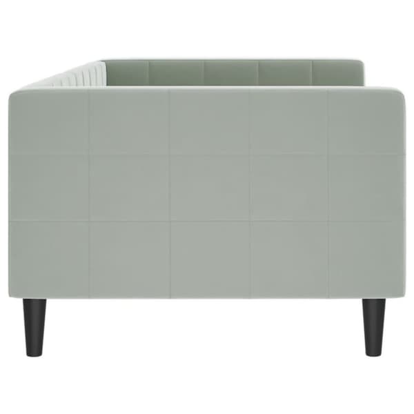 vidaXL daybed 90x190 cm velour lysegrå