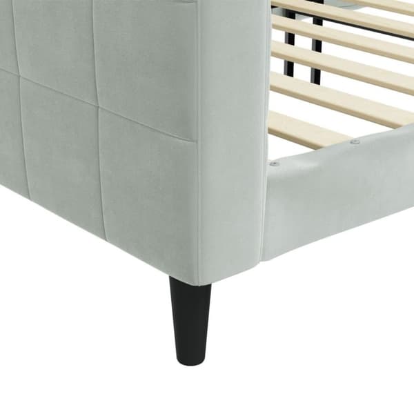 vidaXL daybed 90x190 cm velour lysegrå