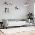 Miniatyrbillede 8 af 8: vidaXL daybed 90x190 cm velour lysegrå