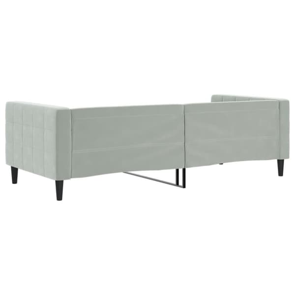 vidaXL Dagbädd ljusgrå 90x190 cm sammet