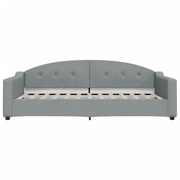 vidaXL daybed med udtræk og skuffer 100x200 cm stof lysegrå