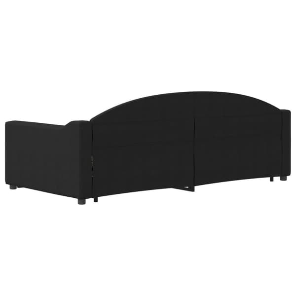 vidaXL daybed med udtræk og skuffer 90x190 cm stof sort