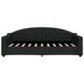 Miniatyrbillede 6 af 11: vidaXL daybed med udtræk og skuffer 90x190 cm stof sort