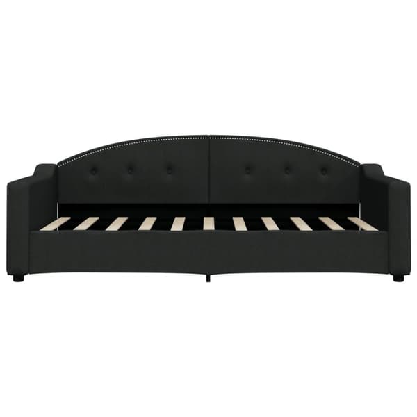 vidaXL daybed med udtræk og skuffer 90x190 cm stof sort