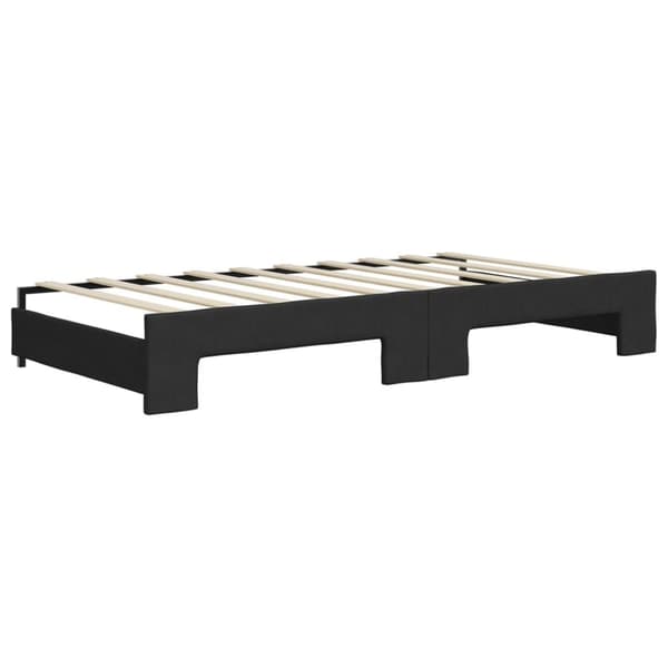 vidaXL daybed med udtræk og skuffer 90x190 cm stof sort