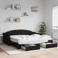 Miniatyrbillede 11 af 11: vidaXL daybed med udtræk og skuffer 90x190 cm stof sort
