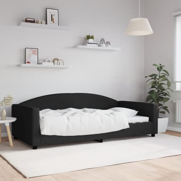 vidaXL Dagbädd svart 100x200 cm tyg