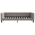 Miniatyrbillede 6 af 11: vidaXL daybed med udtræk og skuffer 80x200 cm stof gråbrun