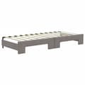 Miniatyrbillede 7 af 11: vidaXL daybed med udtræk og skuffer 80x200 cm stof gråbrun