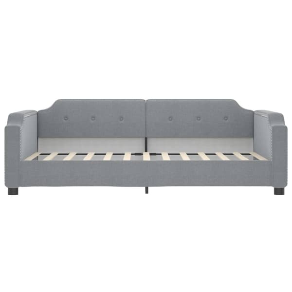 vidaXL daybed med udtræk og skuffer 100x200 cm stof lysegrå