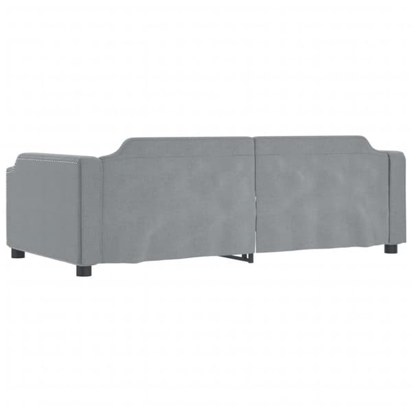 vidaXL daybed med udtræk og skuffer 100x200 cm stof lysegrå