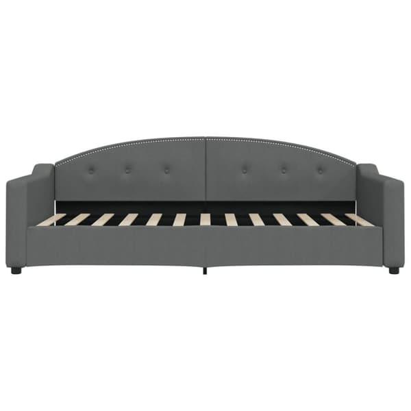 vidaXL daybed med madras 90x200 cm stof mørkegrå