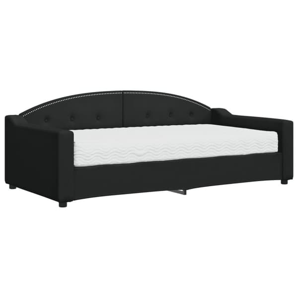 vidaXL daybed med madras 90x190 cm stof sort