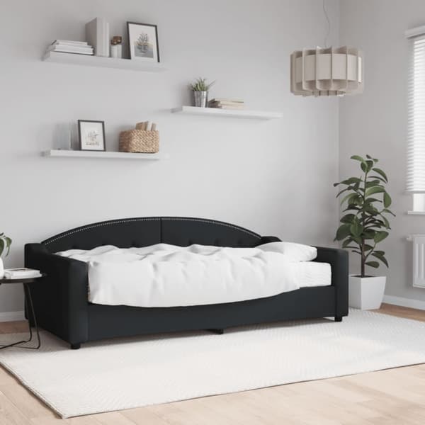 vidaXL daybed med madras 90x190 cm stof sort