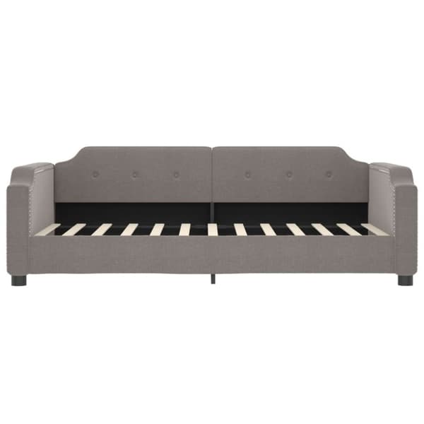 vidaXL daybed med madras 100x200 cm stof gråbrun