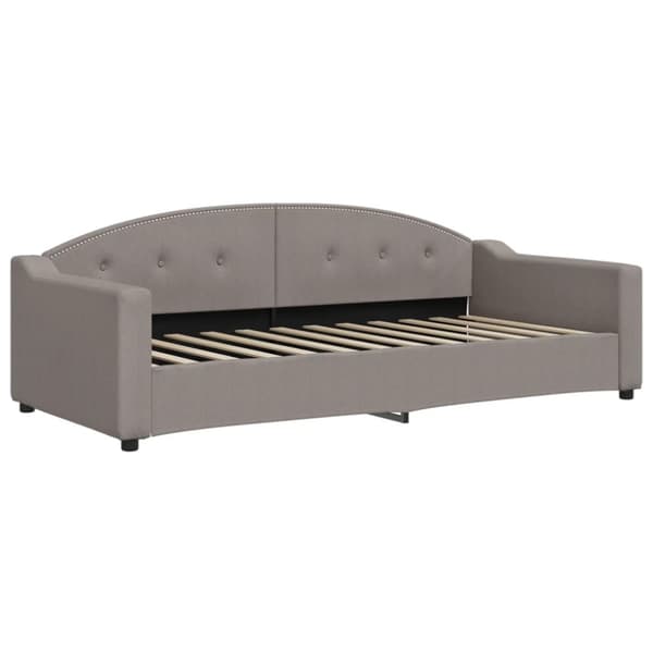 vidaXL daybed med madras 90x200 cm stof gråbrun