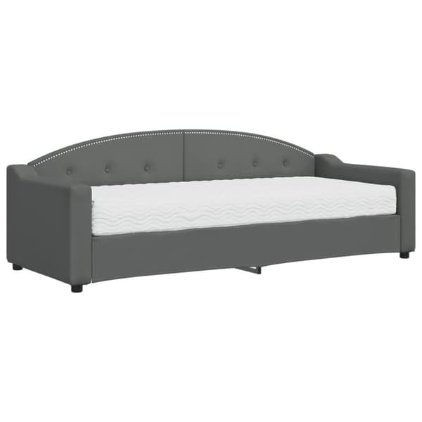 vidaXL daybed med madras 80x200 cm stof mørkegrå