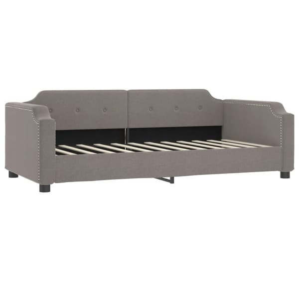 vidaXL daybed med madras 90x200 cm stof gråbrun