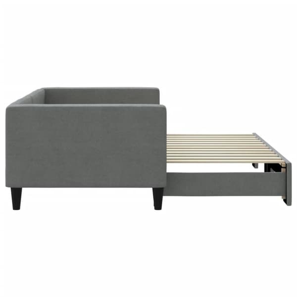 vidaXL daybed med udtræk 90x200 cm stof mørkegrå