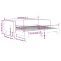 Miniatyrbillede 10 af 11: vidaXL daybed med udtræk 90x200 cm stof mørkegrå