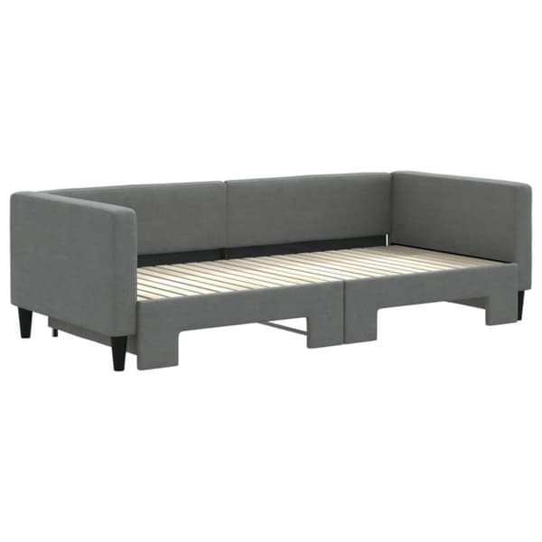 vidaXL daybed med udtræk 90x200 cm stof mørkegrå